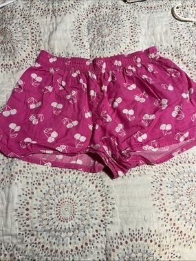 PINK Victoria's Secret Hot Pink Cherry Lounge Shorts
